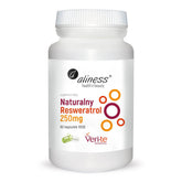 Naturlig resveratrol fra gjærgjæring 250 MG 100 kapsler ALINESS
